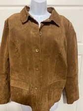 Outstanding Womens Christopher Banks Short Leather Suede Jacket Coat Size Xlg