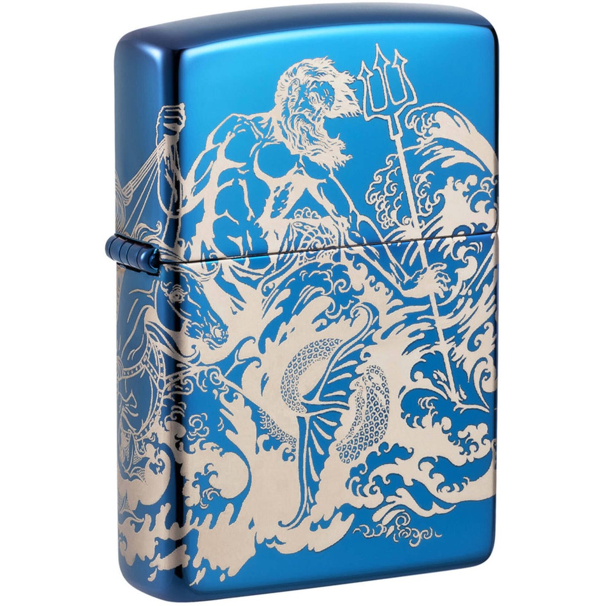 Zippo Lighter Atlantis Design Metal Construction Refillable and