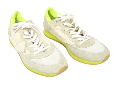 Philippe Model Schuhe Jungen (Eu) 37 Schnürer Neon Grün Sohle Low Top Sneakers