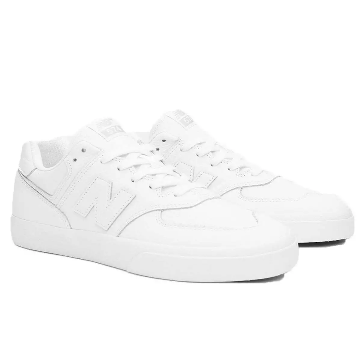 All white leather new balance clearance 574