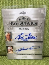 Leaf Ric Flair/Road Warrior Animal Leaf Pop Century Co-Stars trading autograph
