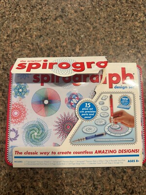Spirograph Design Tin Set Original Super Deluxe Toy Kids Art Case Travel BEST