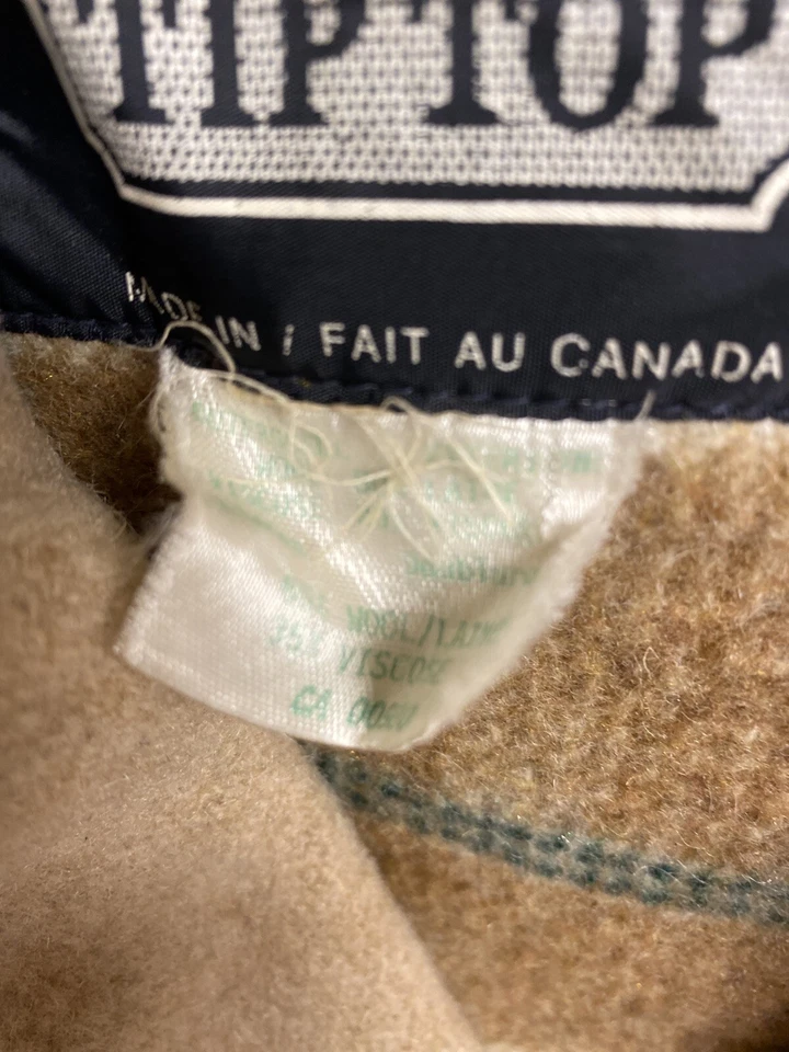 Chaqueta Abrigo De Lona De Lana Tip Top De Colección Para Hombre M *Ver Descripción Foto 3 de 4