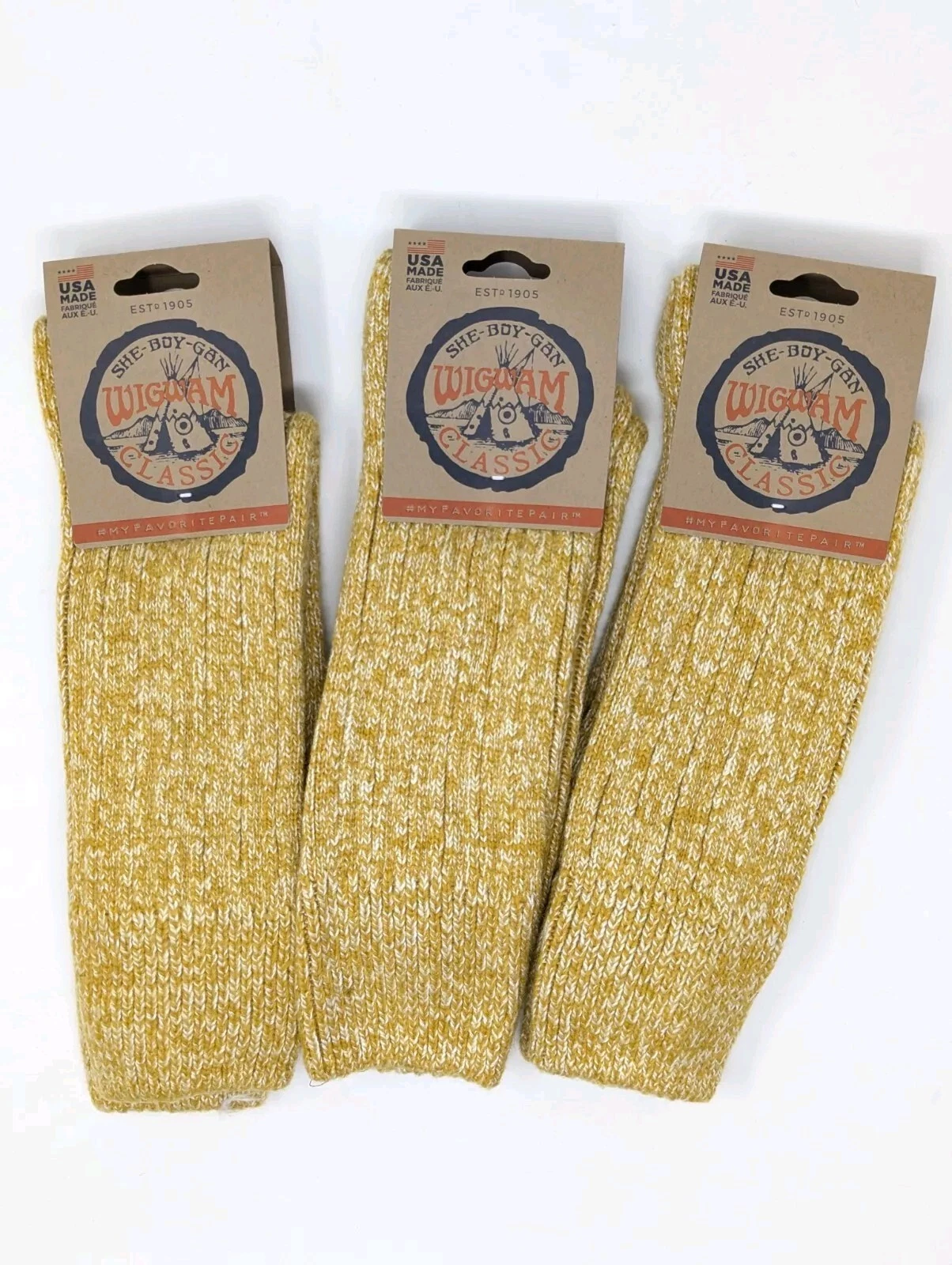 Wigwam Balsam Fur Socks 3 Pack Medium Mens 5-9.5 Women's 6-10 21% Wool 44%