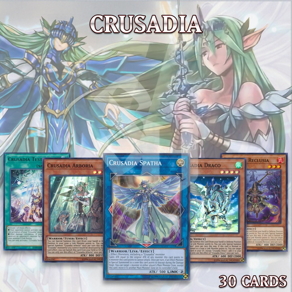 Crusadia Yugioh Deck Yu-Gi-Oh! Crusadia Deck 30 Cards - Includes Reclusia,  Regulex, Draco, Leonis, Arboria, Testament & Power Yugioh Legendary Deck