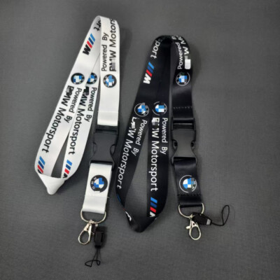 2PCS Motorsport Lanyard Neck Strap Key Chains ID Holder Keyring for BMW M