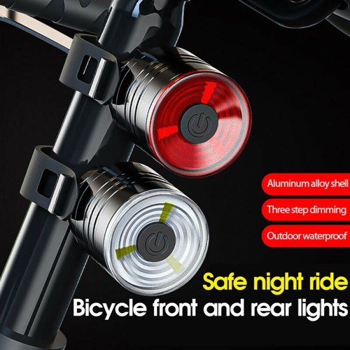 LED Bike Lights Front Rear Hazard Lamp Warning Waterproof Head Torch W/battery - Picture 6 of 16