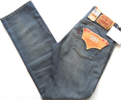 Levi's 501 Jeans Hellblau Herren W28'' X L32'' Red Tab Original Regular Fit