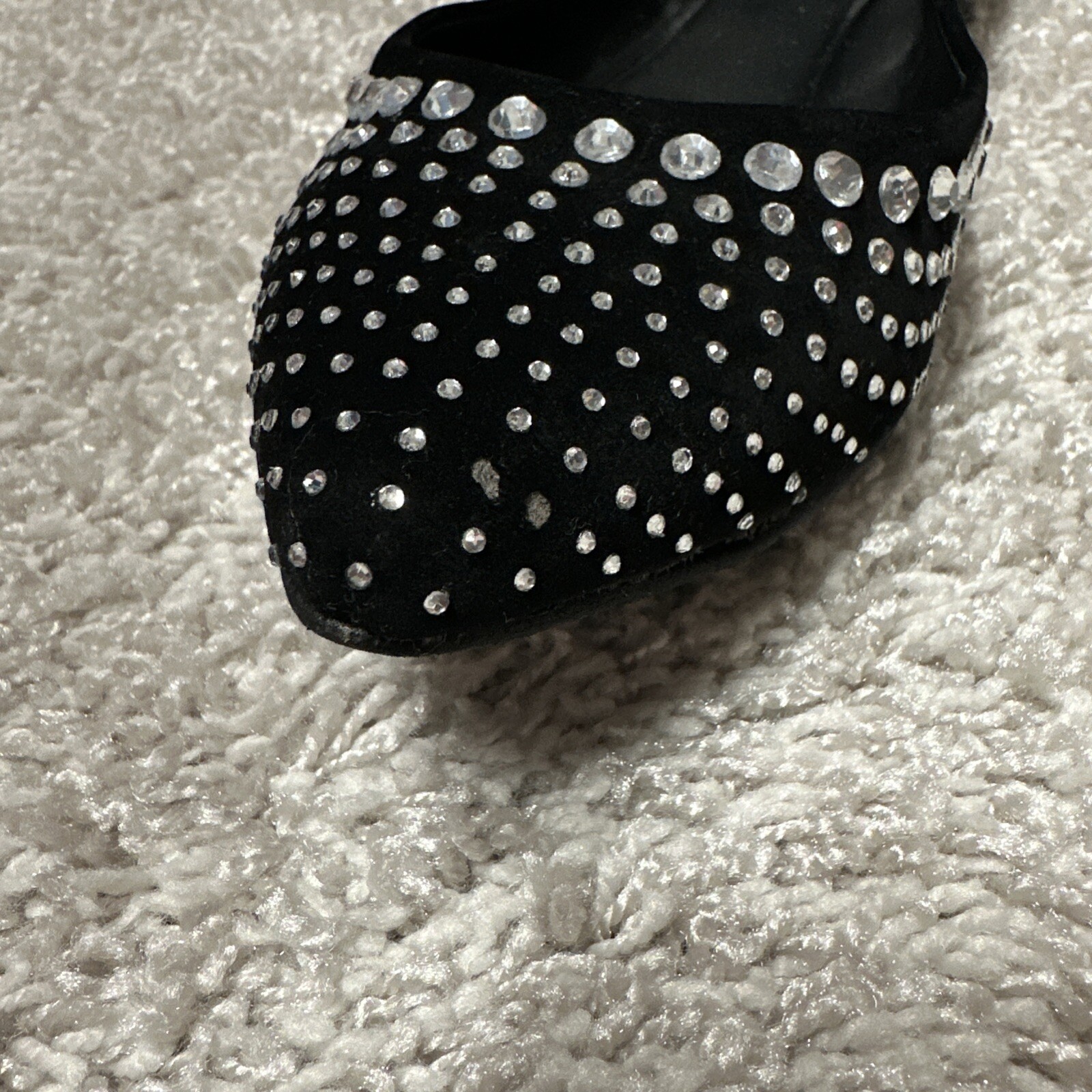 BCBGeneration Black Rhinestone Studded Flats 10M - image 8