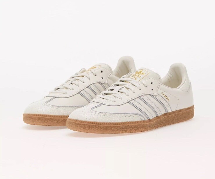 Adidas Originals Samba OG Core White Snakeskin IF1985 Mens Shoes