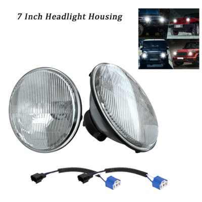 Chrome pair ORIGINAL CLASSIC LOOK conversion 7 Inch LED GLASS