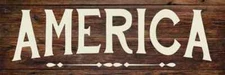 America Rustic Looking Wood Sign Wall Décor Gift B3-06180028055