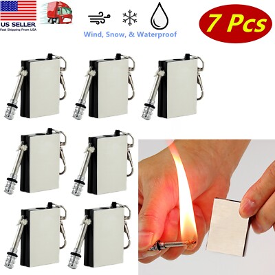 7x Waterproof Permanent Match Lighter Strike To Light Survival Camp Fire Starter