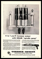 1957 Gardner Denver Co. Quincy Illinois "K-Matic" Drilling Gun Vintage Print Ad