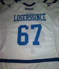 NHL CCM Toronto Mapleleafs Youth S/M Jersey LOSERS SINCE 67, NEW With Tags
