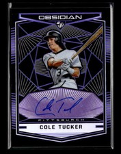 2019 Panini Chronicles #OA-CT Cole Tucker Obsidian Autographs Purple #/99