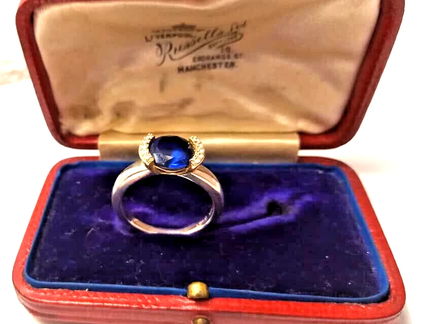😊 DIAMONIQUE Introvabile Anello in Argento Sterling 925 con ZAFFIRO BLU Nuovo😊 - Immagine 3 di 4