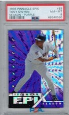 1998 Pinnacle Epix Season Purple #E9 Tony Gwynn HOF  PSA 8  4582