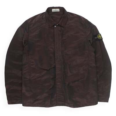 Stone Island Nylon Metal Weft Overshirt Size XX-Large Burgundy