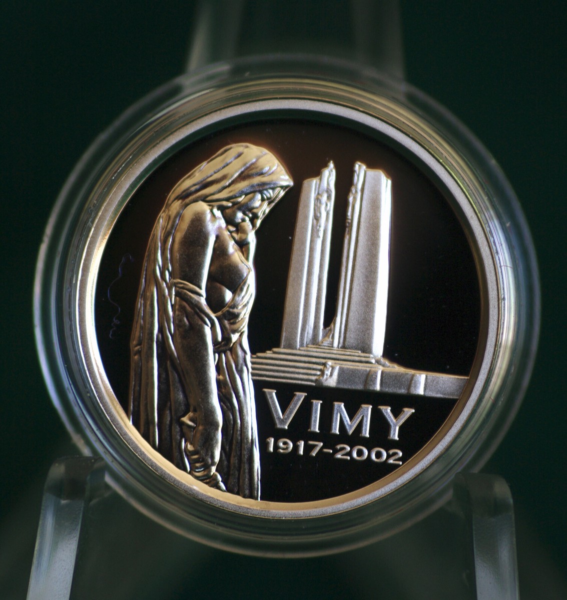 2002 CANADA Vimy Ridge Proof Sterling silver 5 cent nickel coin