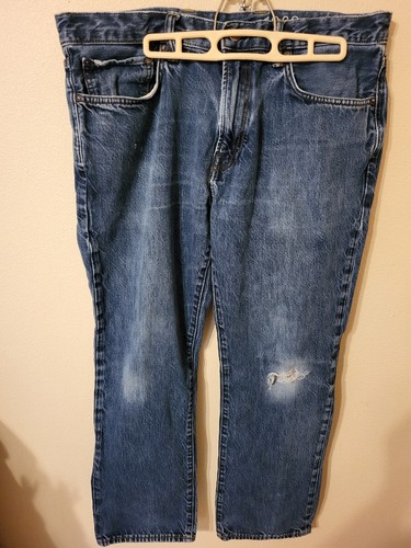 Gap 1969 Mens Jeans Straight 36 X 30 Distressed Hole Knee Blue Great Item 5 Pock - Picture 6 of 24