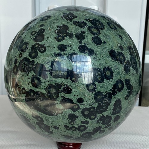 6480g Natürliche Augen Grün Kambaba Jaspis Stromatolith Kristall Kugel Kugel
