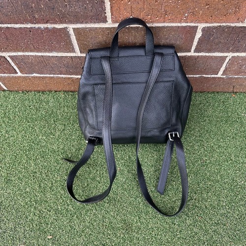 Henri Bendel Harper Colorblock Backpack Black Leather - EXCELLENT - Picture 3 of 9