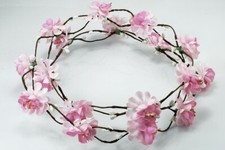 Pink Flower Hair Head Garland Crown Wreath -CR1023