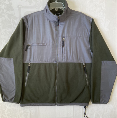 PBX Basics Long Sleeve Jacket Mens Size XL Green Gray Chest 50 Length 28