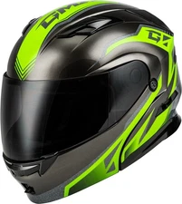 GMAX MD-01 Volta Modular Helmet Black/Silver/Green Medium M101381065