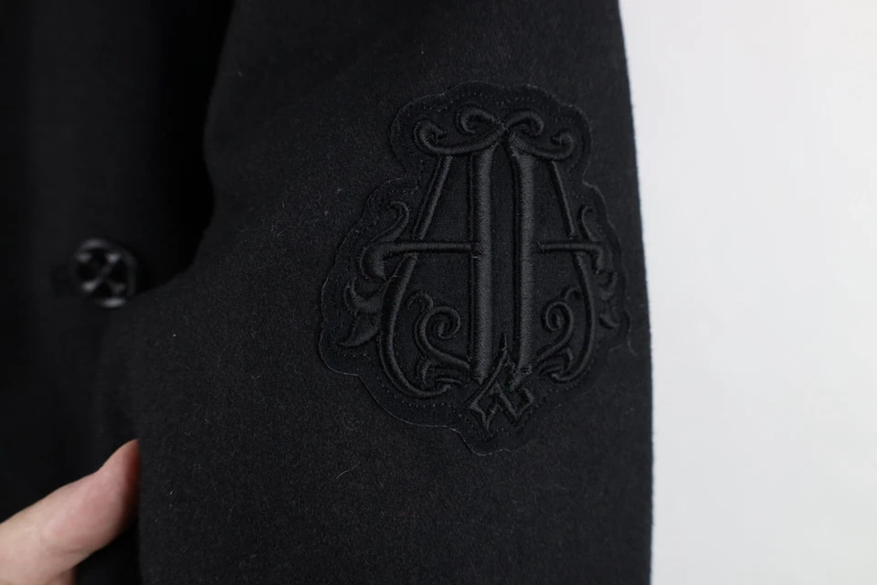 Chaqueta de chaquetón de lucha negra Affliction para hombre grande de lana con cruz de hierro UFC MMA Foto 4 de 4