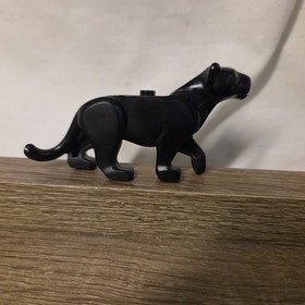 LEGO Black Panther From Set 60159 Animal Minifig City Town Jungle Cat Green Eyes
