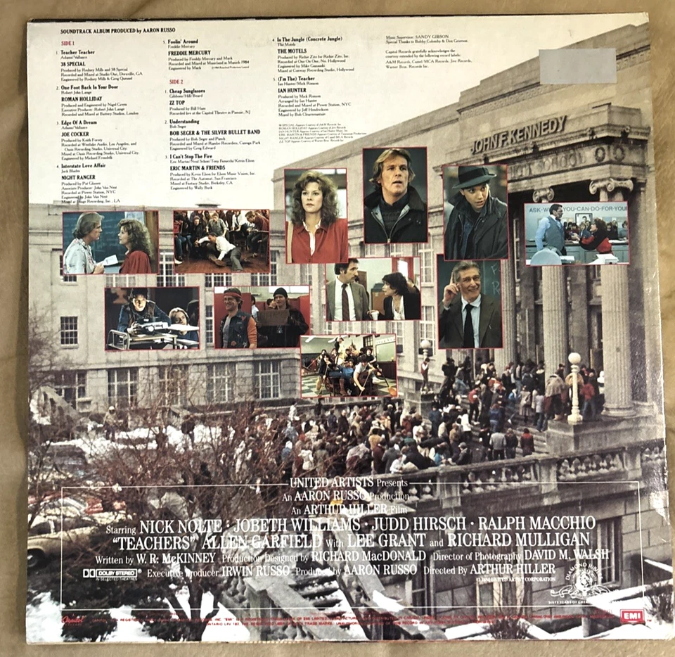 TEACHERS Soundtrack (1984) Vinyl LP Record. NEAR MINT 38 Special, Seger, Mercury - Image 2 of 4