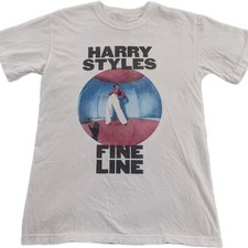 HARRY STYLES Fine Line White Unisex Tee T-Shirt Size Small Official Merch Promo