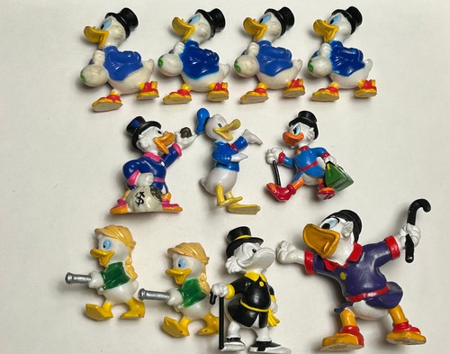 Vintage Disney Scrooge McDuck Nephews Duck PVC Figures Huey Dewey Lot Of 11