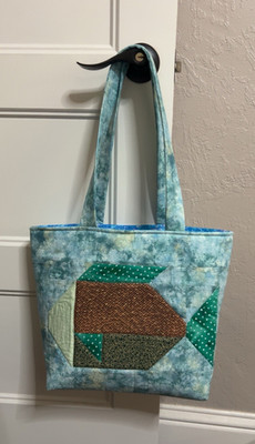 Quilted Patchwork Fish Tote