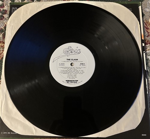 The Clash Self Titled Promo Vinyl LP 1979 US Epic White Labels BL 3606 VG - Picture 9 of 12