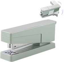 Swing-Arm Desktop Stapler, 360  Rotating Base, 25-Sheet Capacity, Fits Green