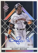2025 Topps Transcendent Barry Bonds Giants Icons Chrome Autograph Variation 9/10