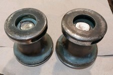 Pair Of Vintage Bronze (slightly chromed) Trident #2 Halyard Winches.