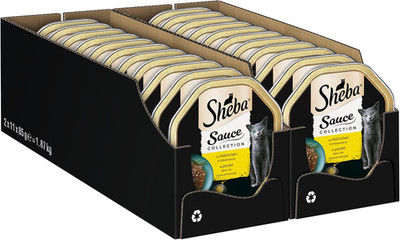 SHEBA Schale Nassfutter Für Katzen Sauce Collection Mit Hühnchen in Kräutersauce
