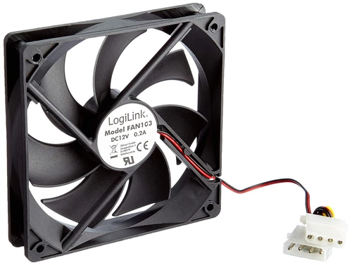 LogiLink FAN103 Gehäuselüfter 120 x 120 x 25 mm, schwarz