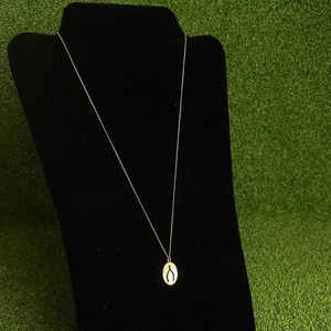 Authentic Vintage 1/20 12K Gold Plated Wishbone Oval Charm Pendant Necklace Chain