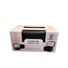 Lighted Makeup Case with Removable LED Mirror USB-C Charging Adjustable NIB