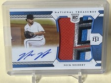 2021 National Treasures Nick Neidert 5 Color Patch Auto 12/99 Miami Marlins