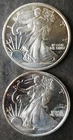 Two 1oz Silver Walker Rounds