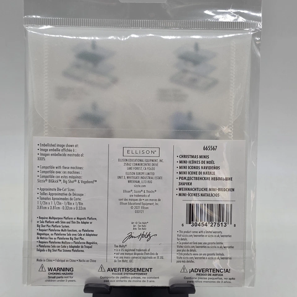 Christmas Minis Sizzix Thinlits Thin Metal Die Set Tim Holtz 665567 Sealed - Image 2 of 4