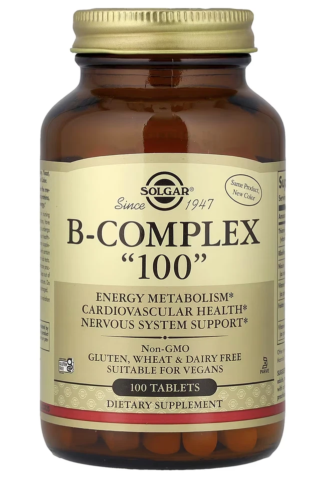 SOLGAR B-COMPLEX "100" / 100 Tabletten / B-100 VITAMINKOMPLEX Z GRU - Bild 1 von 1