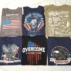 LOT of 6 Nine Line T Shirts Mens XL Patriotic American Flag Veteran Military USA