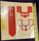 TRANSFORMERS PT. NO. 281 B 029-01 STICKER SHEET Used TOY ROBOT DECALS LABELS